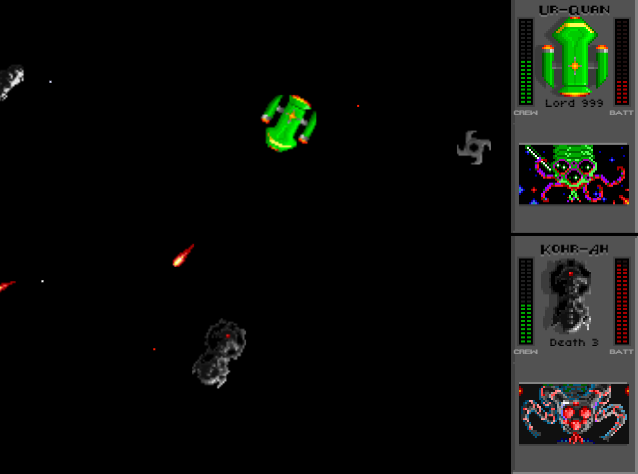 Super-Melee battle in progress